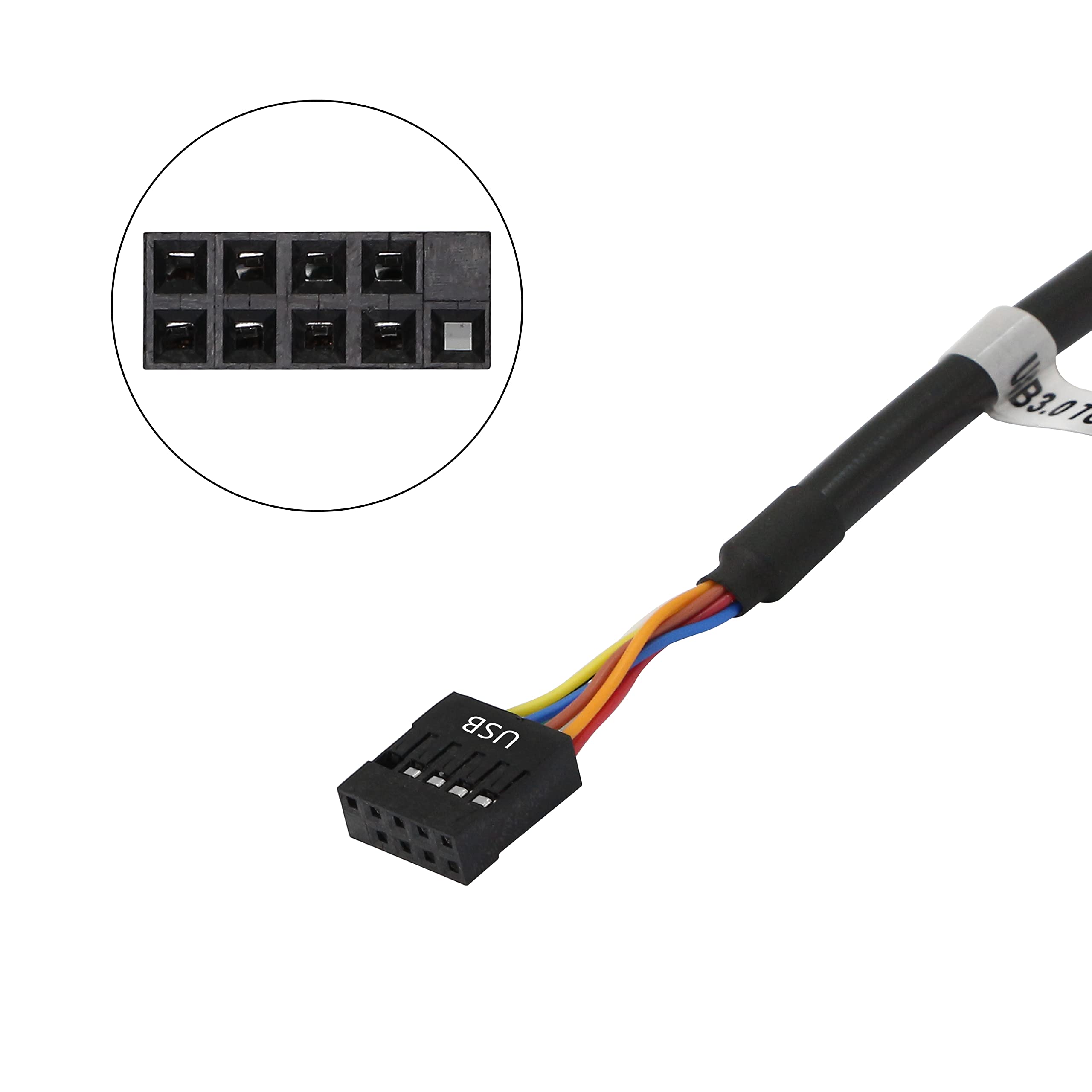 JMT Adattatore Cavo USB 3.0 Da 20 Pin Femmina A 9 Pin USB 2.0, Convertitore Per Scheda Madre PC - 3