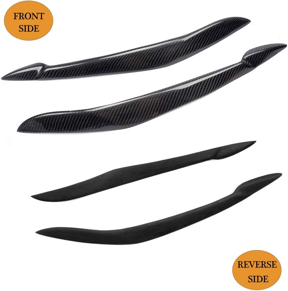 Fits BMW X5 E70 2008-2013 Factory Carbon Fiber Front Head Lamps Headlight Cover Eyelid Light Eyebrows
