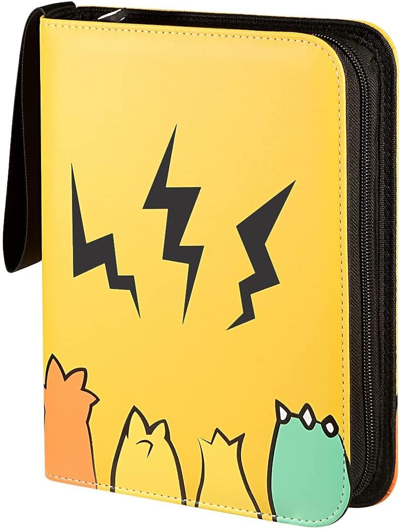 Carrying Case Pokemon Cards holder, Binder for Pokemon Cards, Card Collector Album Holder Fits 400 Cards with 50 Removable Sheets, 4 Pocket Card Binder Book Folder Organizer for Trading Cards.