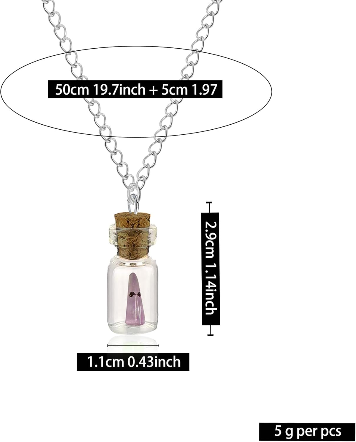 Anmpab Adopt A Ghost Necklace Glow In The Dark Ghost In A Bottle Necklace Halloween Jewelry for Women Spooky Halloween - Image 4