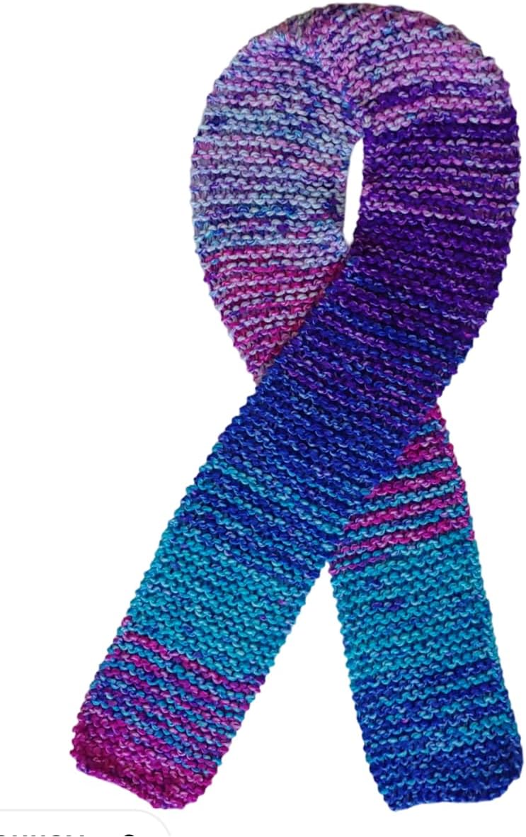 Handmade knitted soft warm bulky scarf
