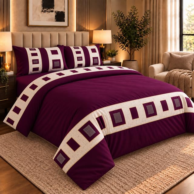 Opulent Living Double Duvet with Fitted Sheet & 2 Pillowcases