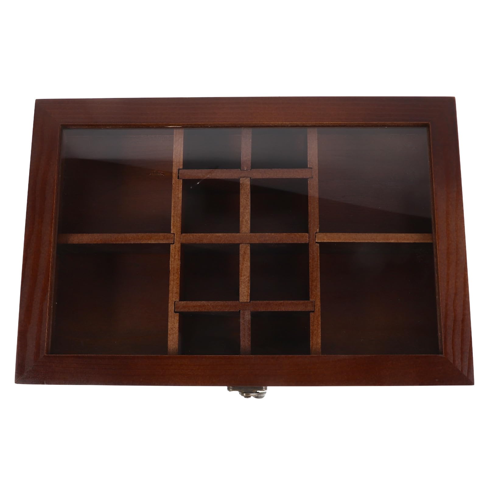 Toyvian Caja de Coleccionista de Madera Marrón con Tapa Transparente