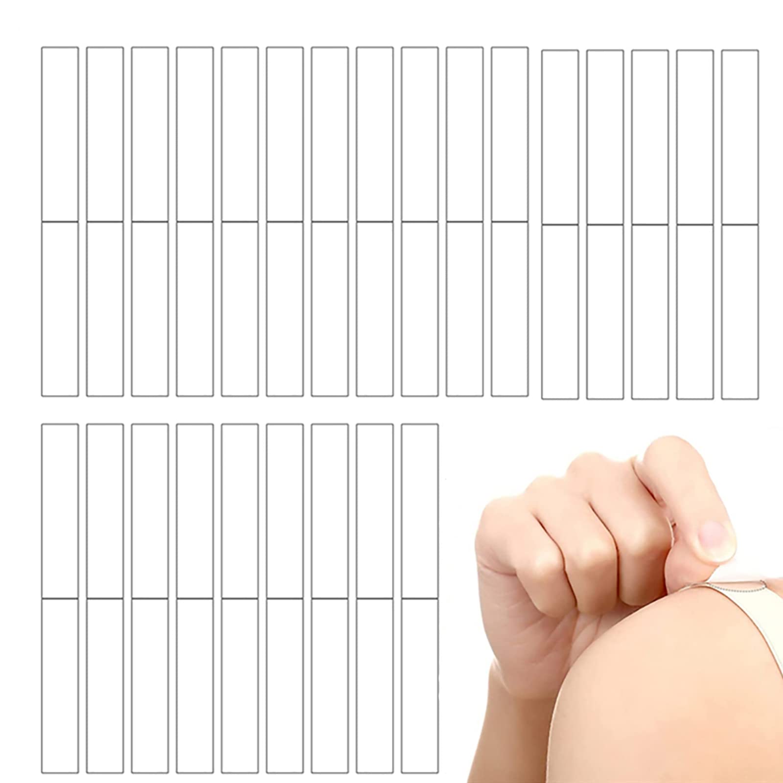 THE WHITE SHOP Double Sided Tape for Fashion, Clothing and Body | All Day Strength Tape Adhesive and Gentle on Skin and Fabrics | Transparent Clear Color for All Skin Shades