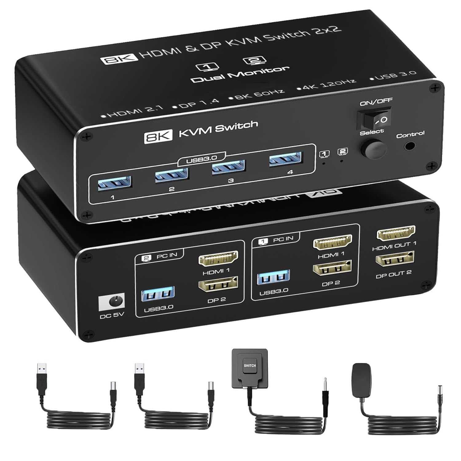 モニター2台 Amazon.co.jp: 【8K 2モニター 同時出力】 HDMI DisplayPort KVM 切替
