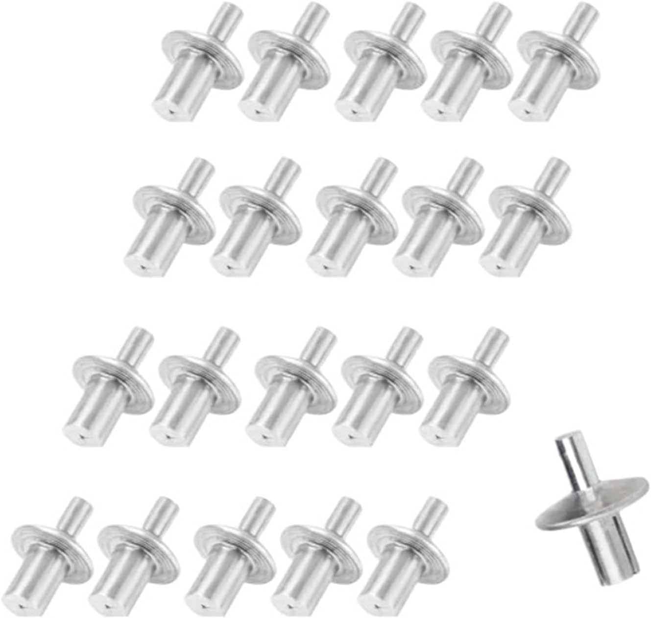 Hammer Rivets,120 Pcs,Round-Head Aluminum Core,Impact-Type with Half-Round Head,