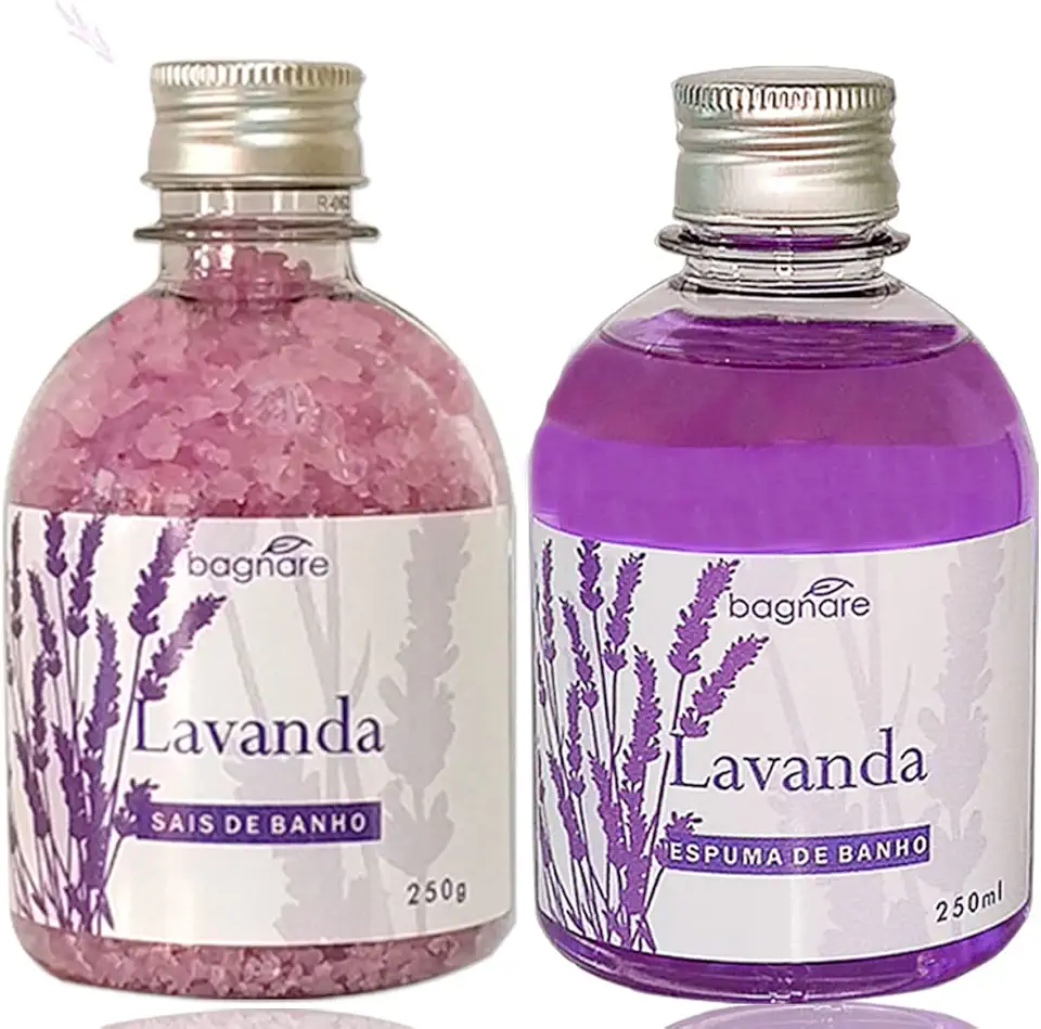 Sais De Banho e Espuma para Banheira Hidro Relaxante Lavanda