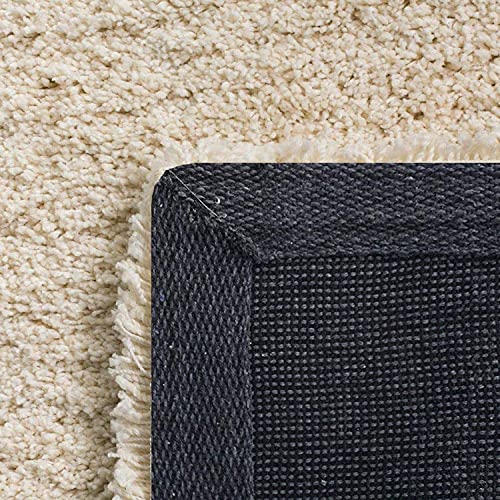 Image of Solid Shaggy Carpets and Rugs for Bedroom Drawing Room 3x5 Feet Ivory Color