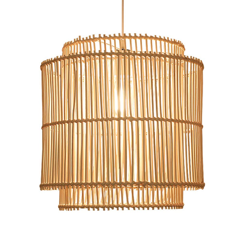 LYMSXAZOU Chinese Rattan Chandelier Homestay Zen Pendant Light Creative Luxury Chandeliers Country Vintage Lights Design Lampshade Restaurant Tearoom Bedroom