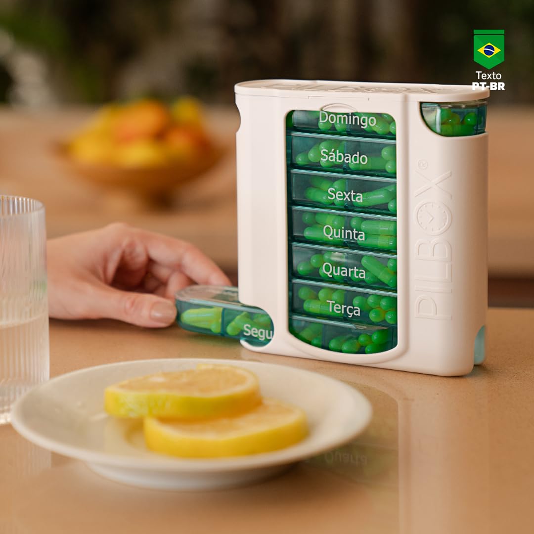 Pilbox 7 Pilulier Semainier de Grande Contenance Pratique et Intuitif