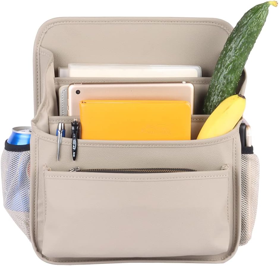 Viaviat Front Seat Organizer Car Upholstery Leather Passenger Seat