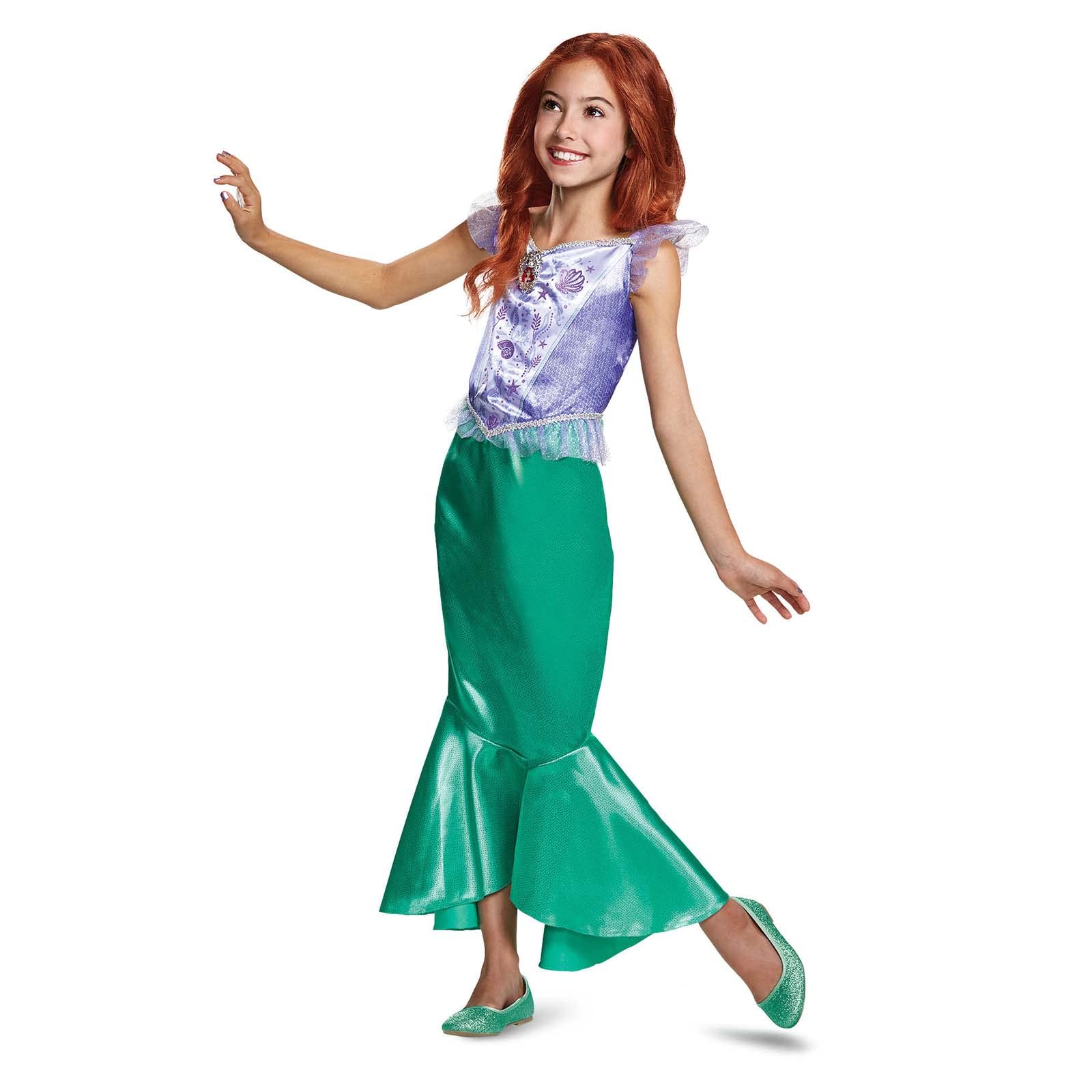 Disney Oficial - Disfraz Sirenita Niña Clásico, Disfraz Ariel Niña, Disfraz Princesa Niña, Disfraz Sirena Niña, Disfraz Carnaval Niña Halloween Tallas XS, S y M