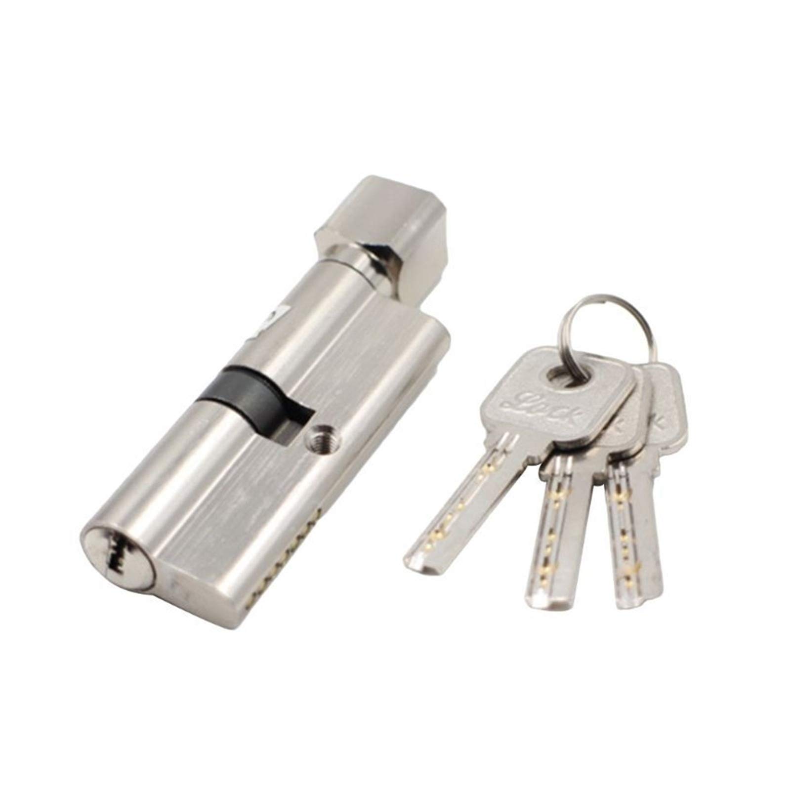 Cylinder Lock, 1Set Door Cylinder Lock Anti-Theft Entrance Metal with 3 Keys for Home Barrel