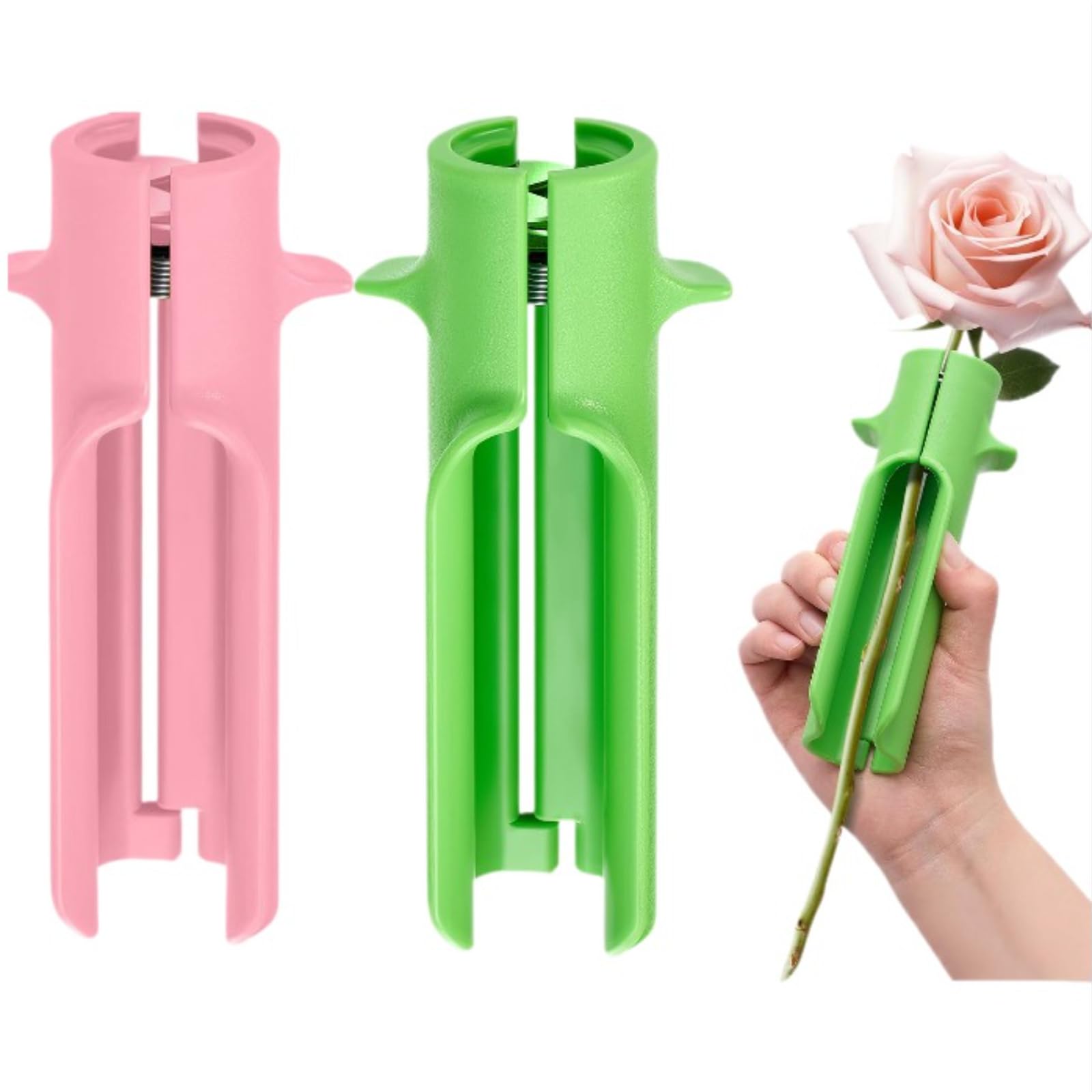 2 peladores de espinas de rosa, removedor de espinas de rosa, limpiador de flores, jardinería, adecuado para floristería profesional, hogar, bricolaje, trabajo profesional de jardinería