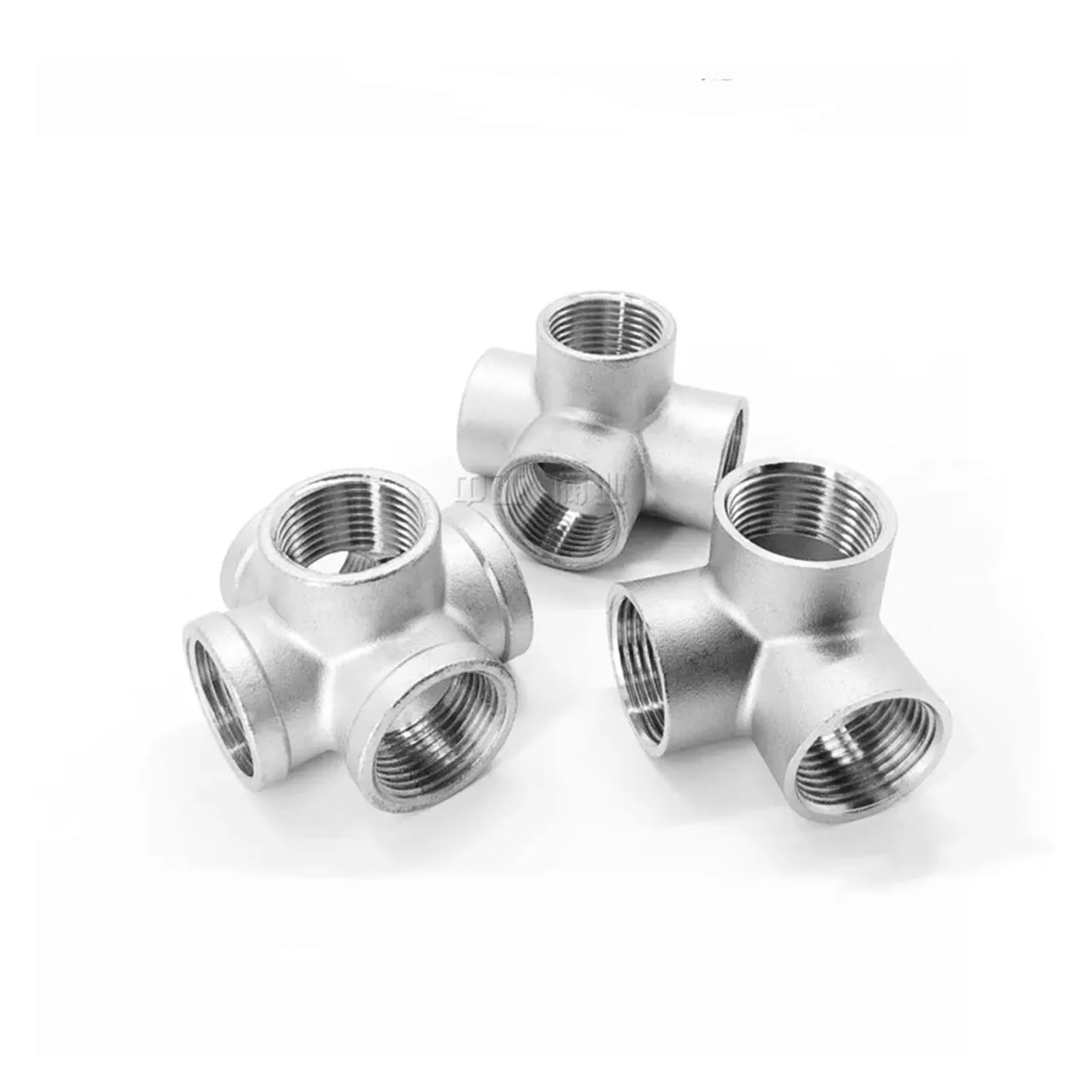 LIUCH 1/4" 3/8" 1/2" 3/4" 1" 1-1/4" 1-1/2" 2" Femmina 3 4 5 Modi Angolo Croce in Acciaio Inox 304 Raccordo Connettore Acqua Gas(4 Ways,BSPT Female_2")