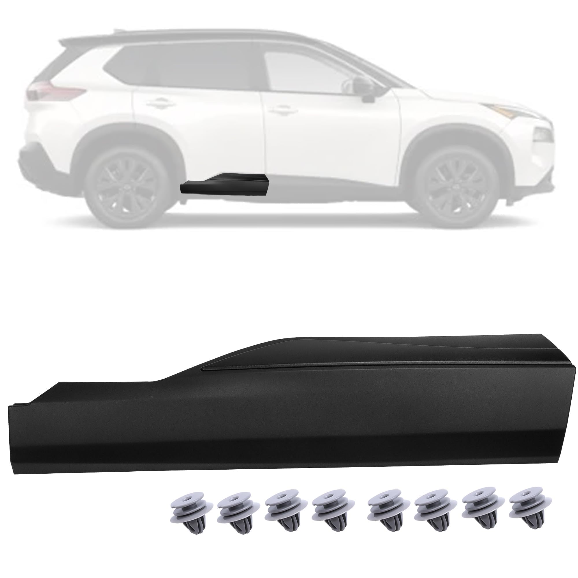 Rear Right Side Lower Door Molding Trim Door Lower Decorative Protective Panel Fit for Nissan Rogue 2021 2022 2023 Replace 82870-6RR0A 828706RR0A