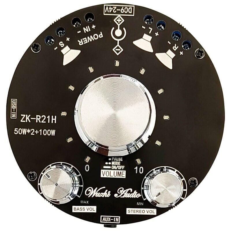 ZK-R21H 2.1 Channel Bluetooth Amplifier Board with Volume Indicator Bass Treble-image-11