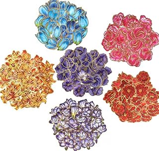 240Pcs Retro Flower Stickers, Rose Gold Foil Floral Stickers Set Decorative Journal Stickers for Scrapbook DIY Arts Crafts, Bullet Journal, Letters, Album, Planner