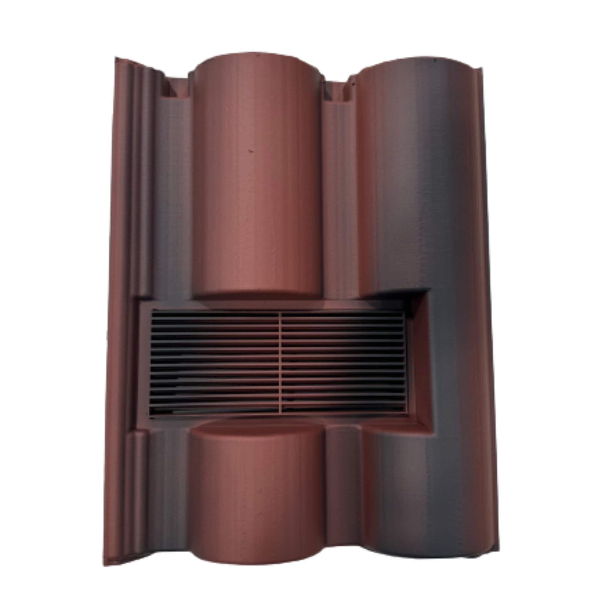 Roof Tile Vent for Marley Bold Roll with Flexi Pipe Adaptor (Old English Dark Red)