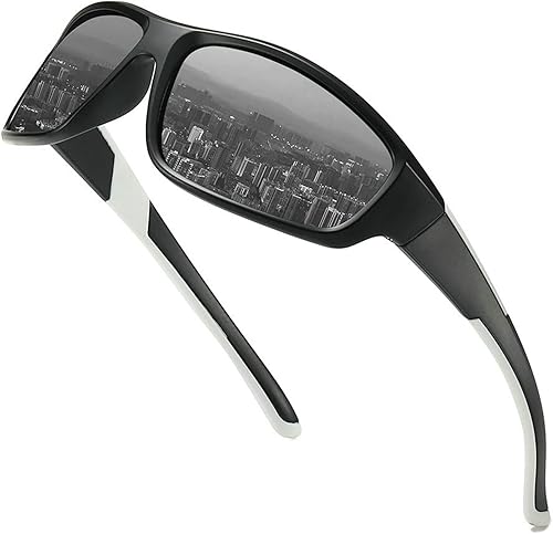 COTIA Gafas de sol polarizadas de lectura completa envolventes para hombres para lectura al aire libre, lectura de trabajo, juego de lectura, lentes