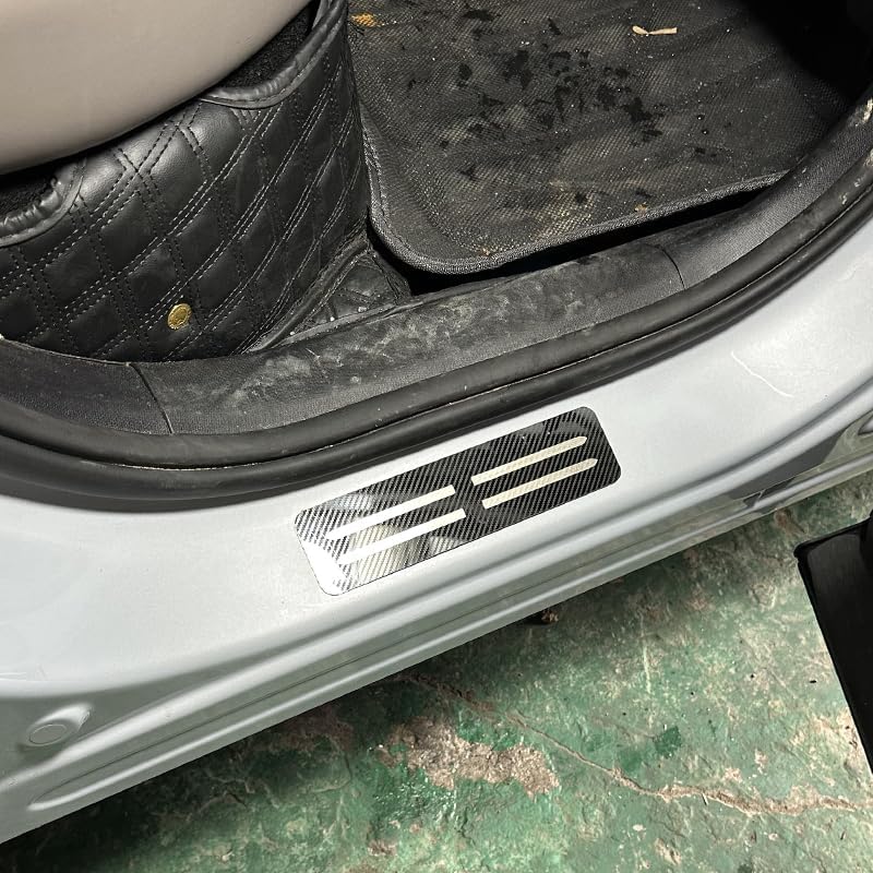 4PCS Car Door Sill Protector for MINI Countryman 2011–2025 2026 R60/F60, Stainless Steel, Scuff Plate, Water Proof, Entry Guard, Anti-Scratch, Easy to Install,C-Black