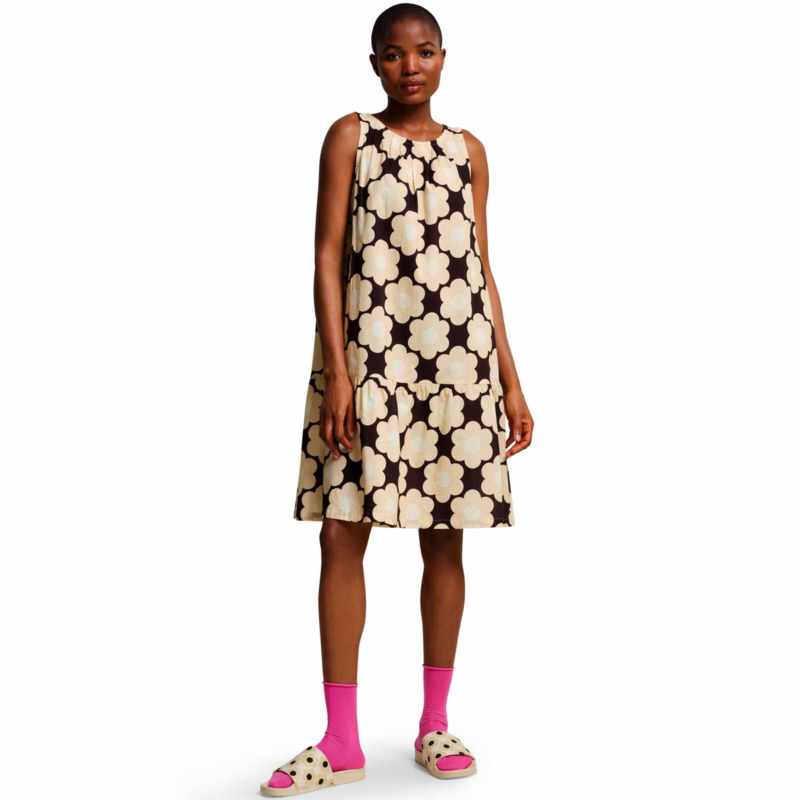 Regatta Women's Black Sixties Daisy Orla Kiely Bold Pattern Summer Dress - 10