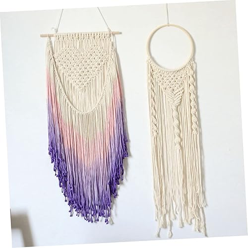 Miniatura 3 de EXCEART Material decorativo Anillo de bambú Anillo de madera Decoración de baloncesto Decoración de Metal Trim Corona Círculo redondo Floral Corona