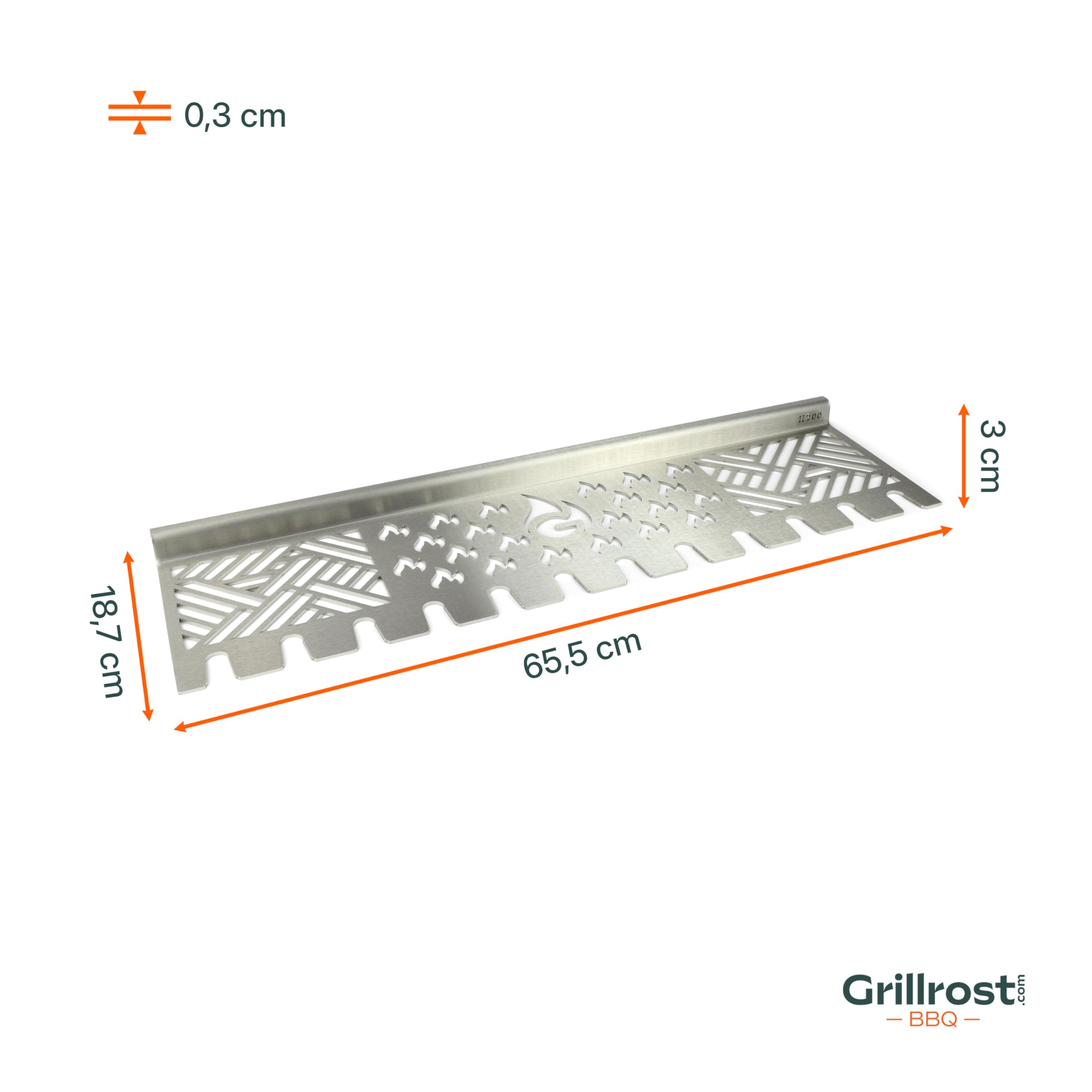 Grillrost.com Das Original Edelstahl Multistation | Warmhalterost für Weber Genesis II 300er Baureihe | mit Drumstick Halterung | extra tief