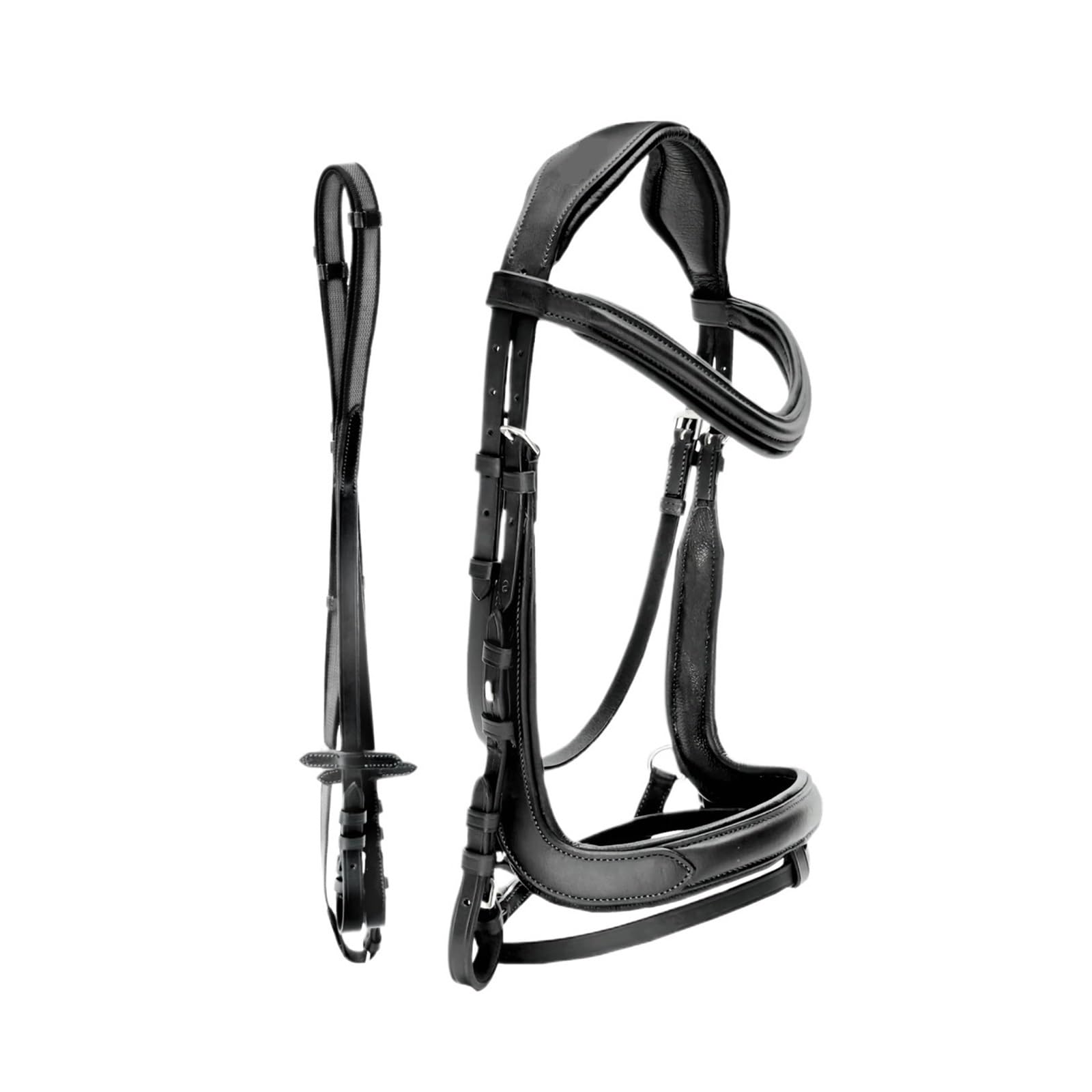 Briglia da Equitazione con redini Antiscivolo Attrezzatura equestre Marrone Nero Attrezzi for Cavalli da Corsa per Cavalli(Dark Brown XL)