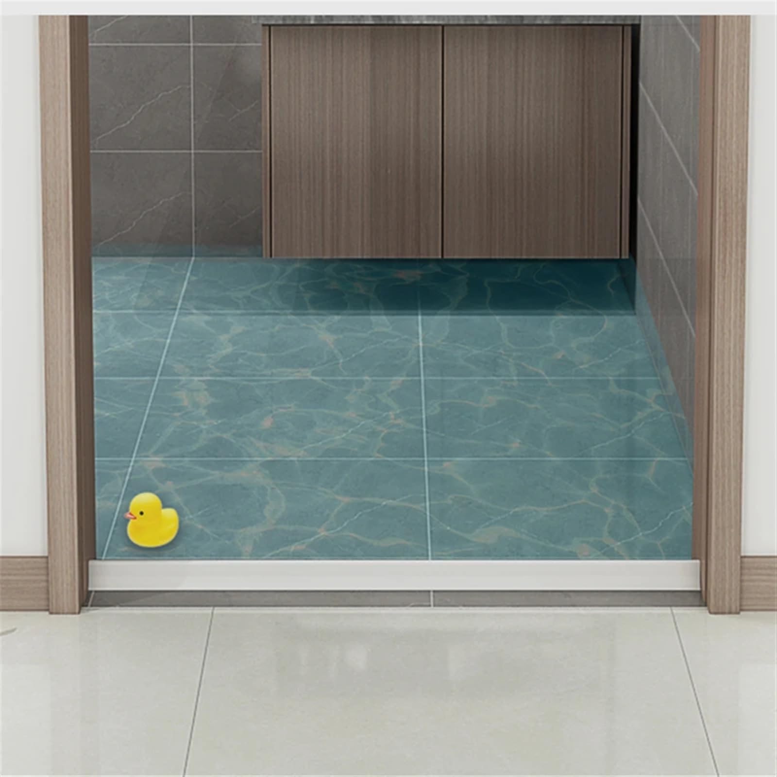 Junta Para Mampara de Ducha Separación de ropa seca y húmeda, tapón de agua for baño, barrera contra inundaciones, presa de goma, bloqueador de agua de silicona, tira de sellado no deslizante(Grey,200