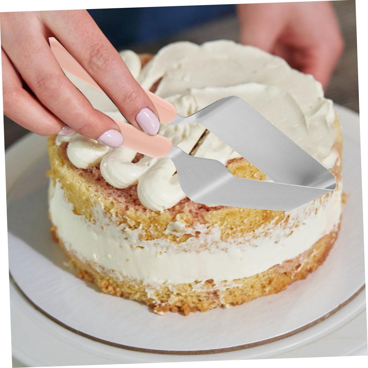 TOYANDONA Coupe-gâteau Pelle à Tarte Léger et Facile à Utiliser 4pcs en Acier Inoxydable Accessoire Indispensable pour Découpe Précise pour Parties et Pâtisseries