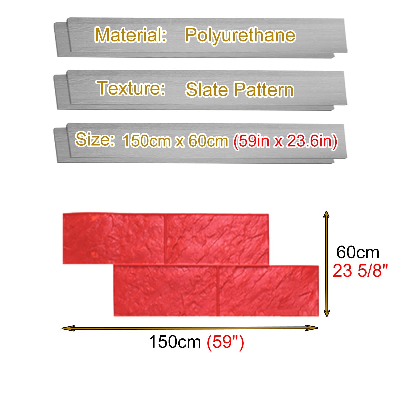 Stampo In Silicone Per Cemento - Per Pareti E Pavimenti Effetto Pietra