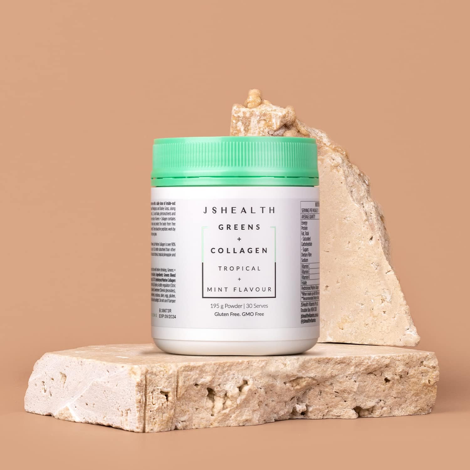 JSHealth Super Greens Powder - Greens & Collagen Powder - Superfood Powder with Marine Collagen Peptides, Vitamins & Veggies, 30 Servings - Image 8