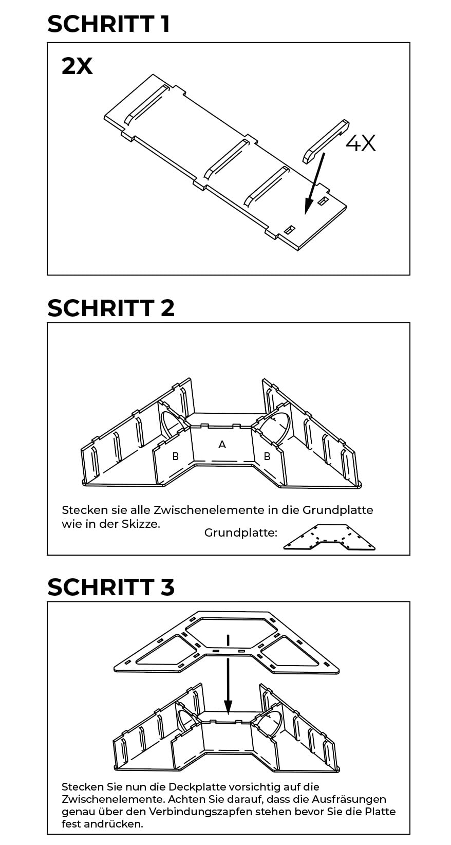 Hamstertunnel & Hamsterhaus aus Holz – DIY Watchbox zum Beobachten – Buddeltunnel & Versteckhaus für Zwerghamster & Rennmäuse – stabil, splitterfrei & einfach zu montieren