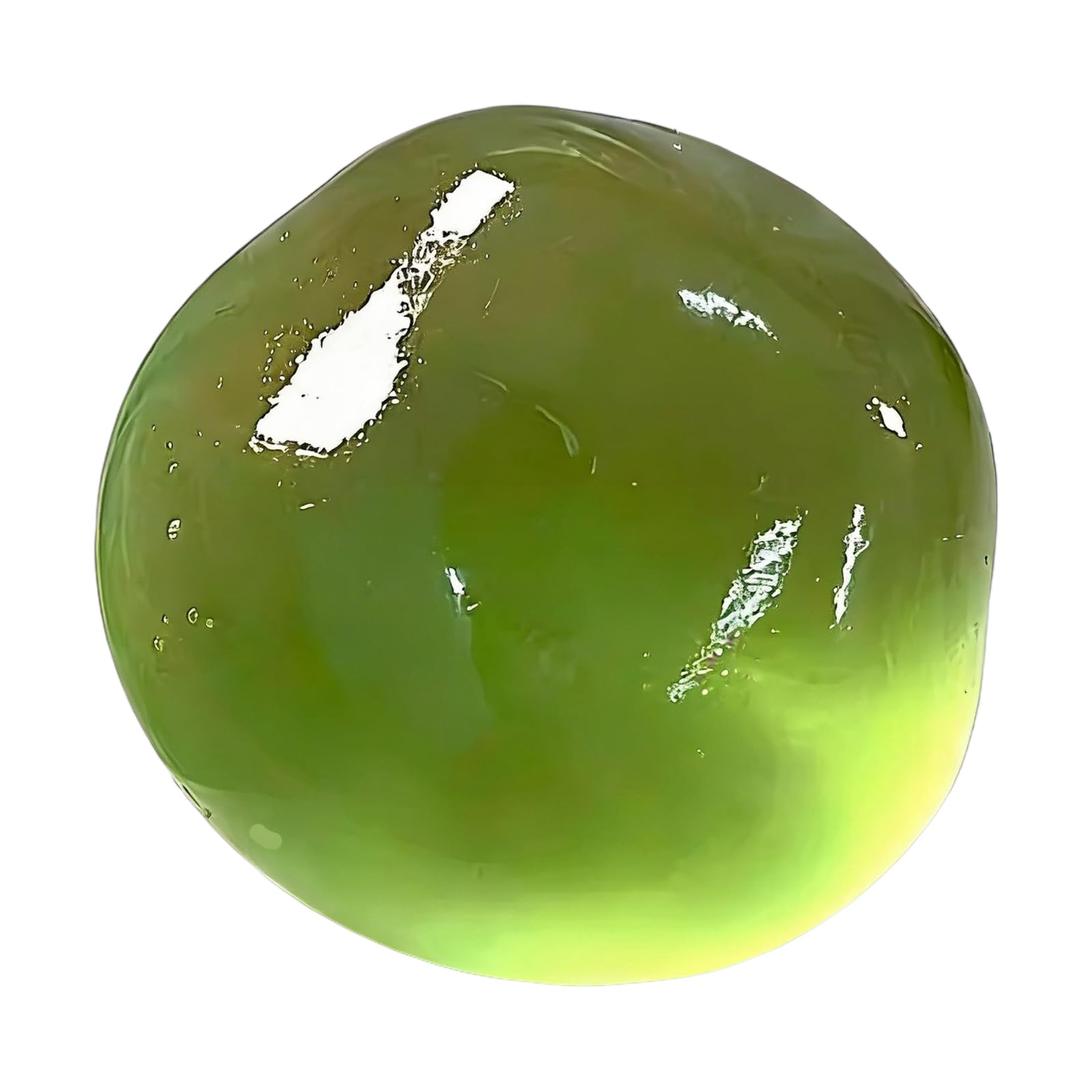 QUNZIDRESS Coconut Oil Squishies Ball 6cm Handmade Squeeze Sand Glutinous Non-Sticky Reusable Ideal for Workplace Study Travel Parties (Green)