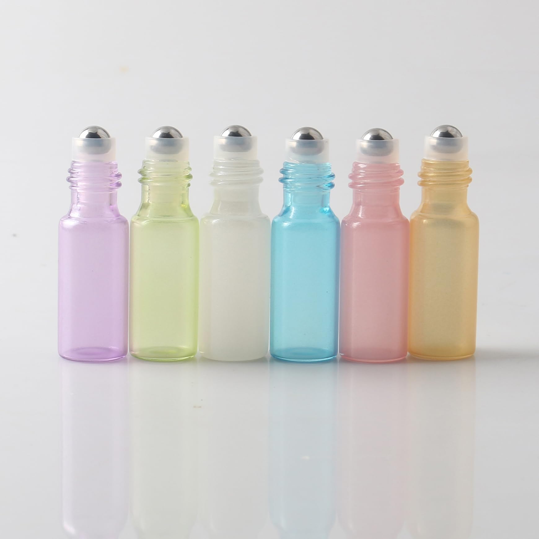 48 Pezzi Viola Bottiglia da 5 ml Roll On Vuoto Portatile Oli Essenziali Bottiglie in Vetro Per Profumi, Liquidi, Oli Essenziali