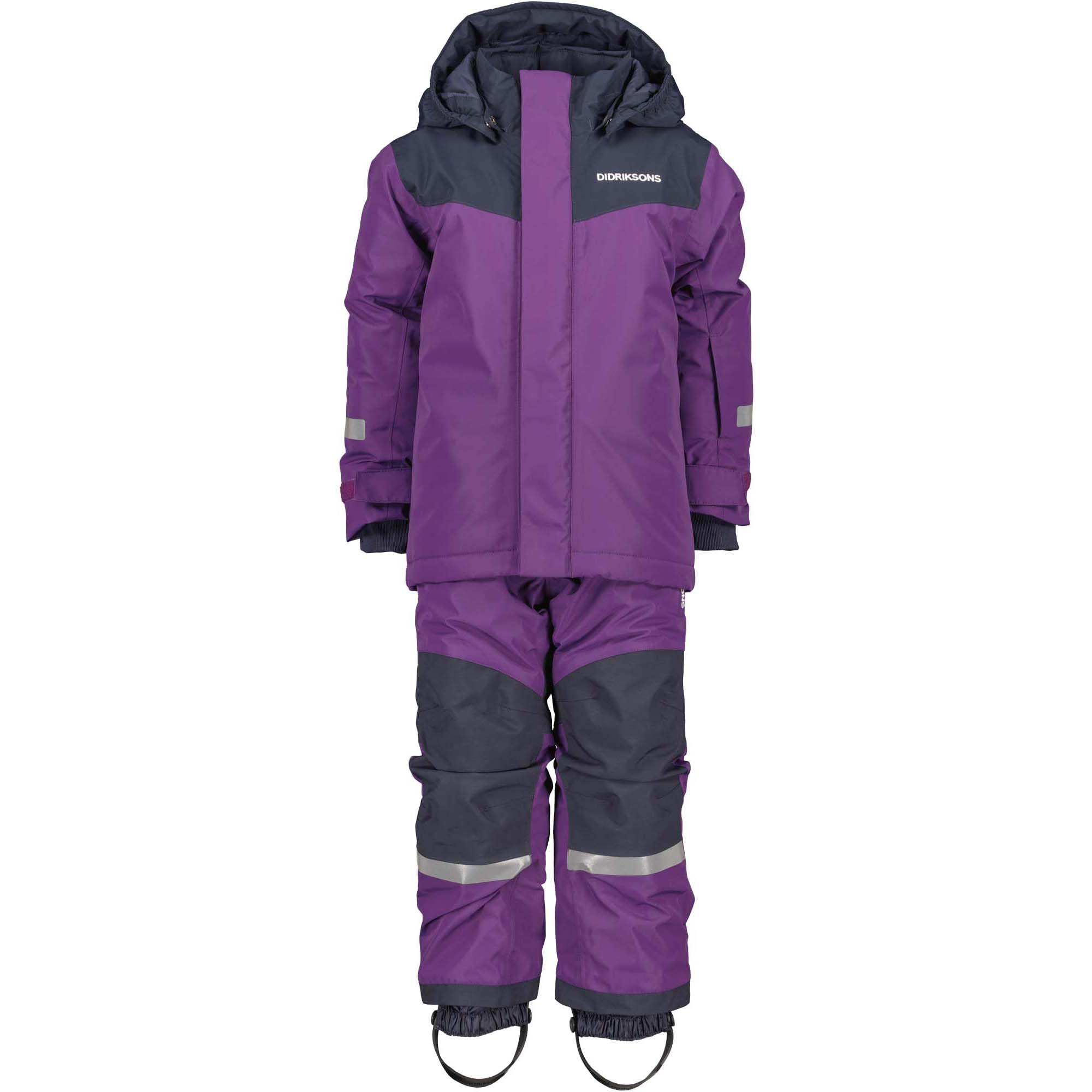 Didriksons Unisex Kids Violet Children's Overall Set Skare
