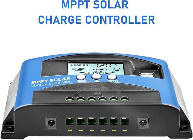 XTVTX 30A MPPT Napelem Töltésvezérlő 12V/24V LCD Kijelzővel - Automata Követés és Kettős USB Port Napelem Szabályzó