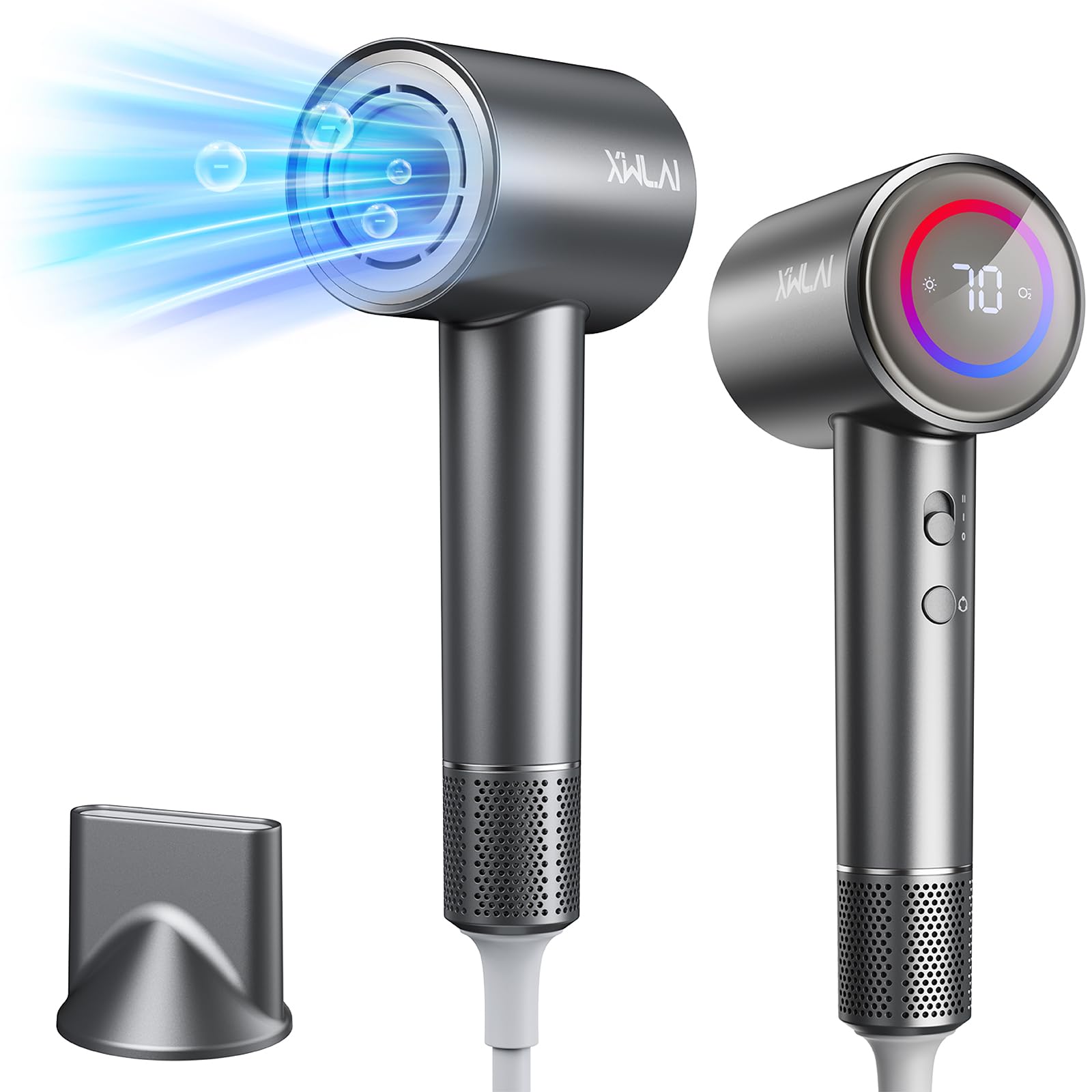 Hair Dryer 110000 RPM High-Speed Brushless Motor Negative Ionic Blow Dryer for Fast Drying Low Noise Thermo-Control Hair