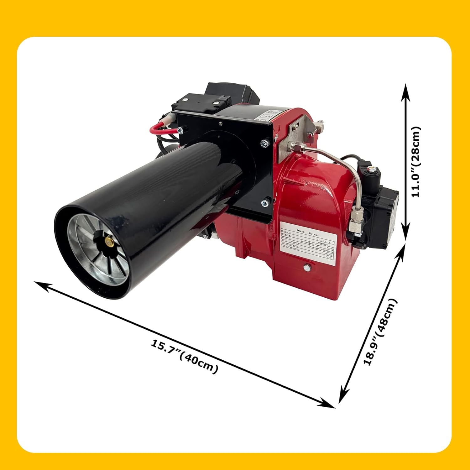 220V 1PH Single Stage Burner Fire Burning Machine Light Oil Heater 17.6-35.3lbs/h(8-16kg/h)