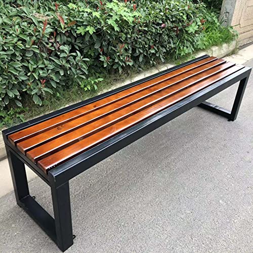 Banc De Jardin En Métal Sans Dossier – 150 Cm, 2-3 Places – Fer Robuste, Revêtement Imperméable – Pour Terrasse, Parc, Cour - 4