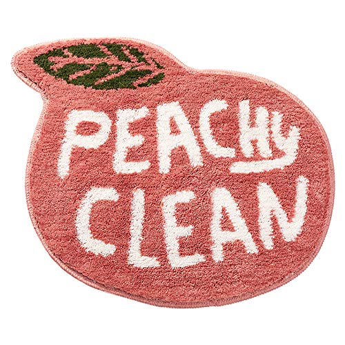 Happy Go-MartCartoon Peach Bath Mat, Coral Non-Slip Carpet Rug Absorbent Foot Mat Bathroom Mat Doormat (25 * 22 inch)