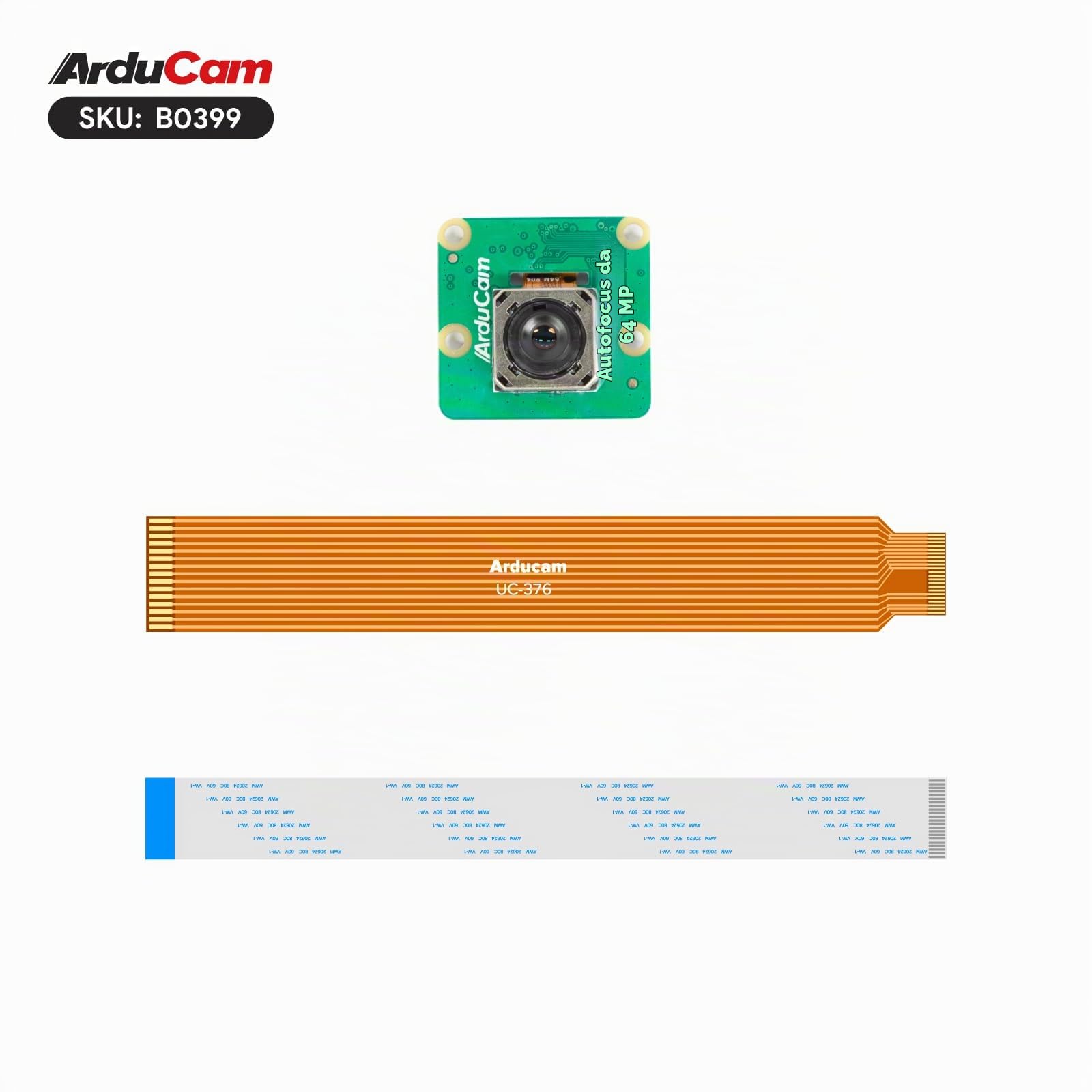 Arducam 64MP Ultra Alta Risoluzione Autofocus Raspberry Pi Modulo Fotocamera, Compatibile con Raspberry Pi 4B/3B+/3B/2B/A+/Zero/W/Zero WH
