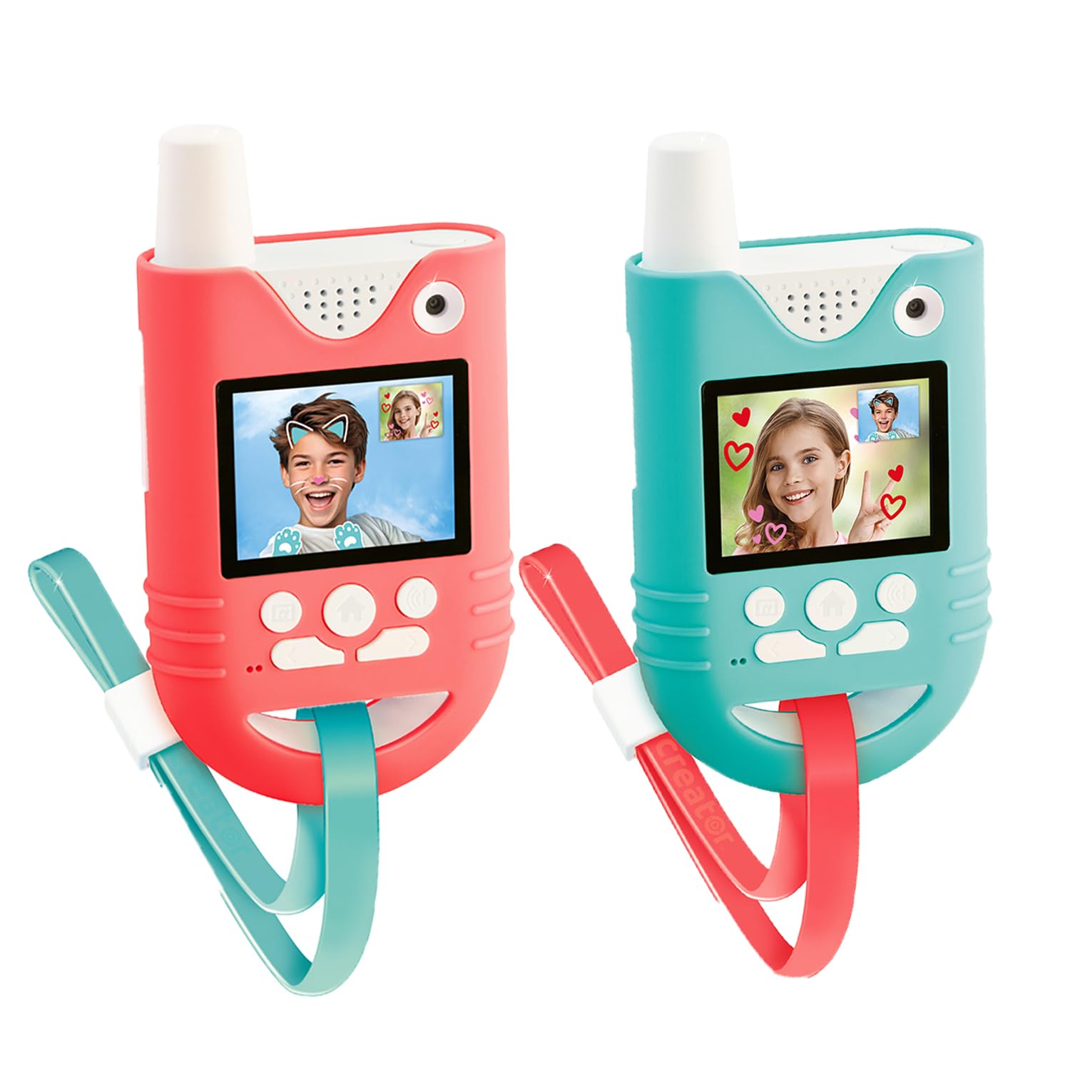 Video Walkie Talkies | 2-Way Video & Voice Chat | 20 Fun Filters & 5 Voice Changers | 300m video & 2km voice chat distance | Boys & Girls gift 6+