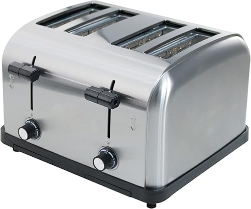 Miniatura 7 de Clivia Tostadora comercial para restaurante, tostadora de 4 rebanadas, máquina de calefacción de pan comercial, emergente automático, hornos de pan