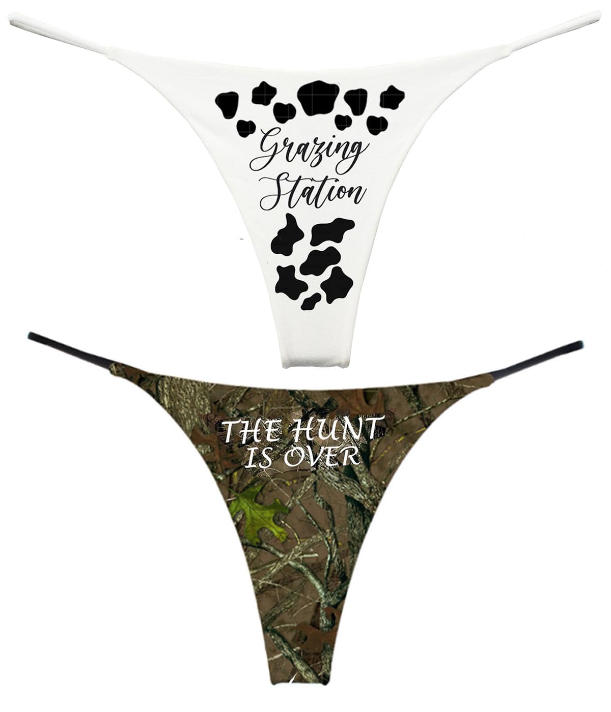 Grazing Station and The Hunt is and Over Women's Thong (Pack of 2)