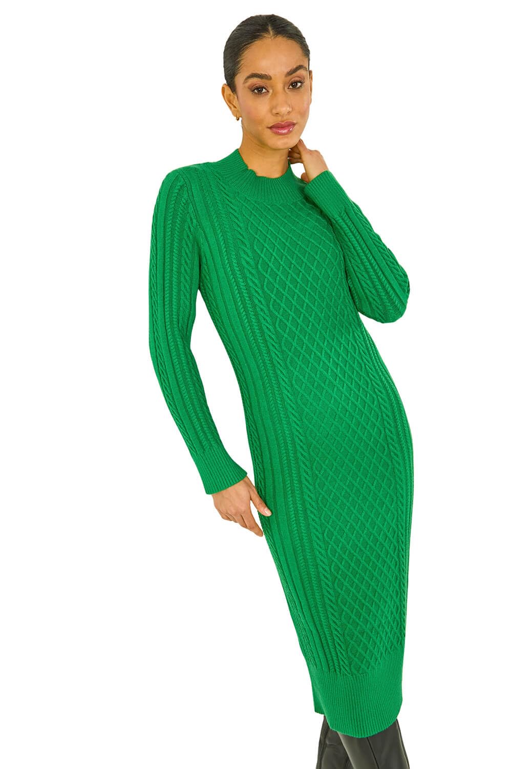 Dusk Women's Jumper Dress Green Size 18
