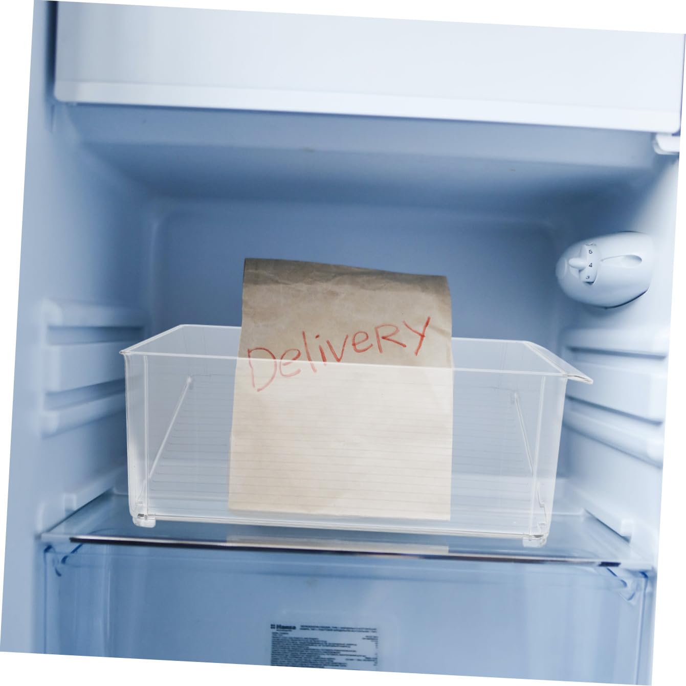 NOLITOY Caja Organizadora Apilable para Refrigerador, Transparente, Tapa