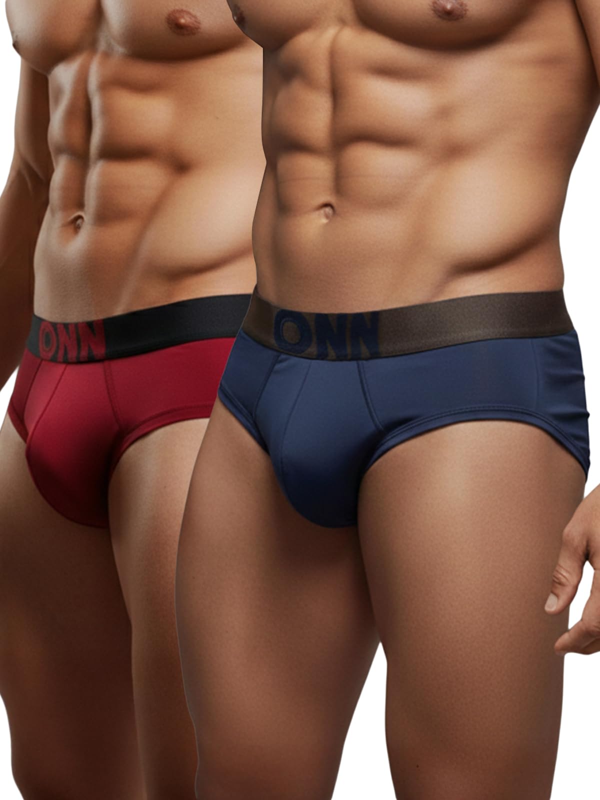 lux cozi ONN Men's Tactel Microfiber Elastane Stretch Solid Brief with Ultra Soft Waistband | Color May Vary-picture-18