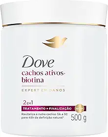 Dove Máscara Capilar 2 em 1 Cachos Ativos + Biotina 500g